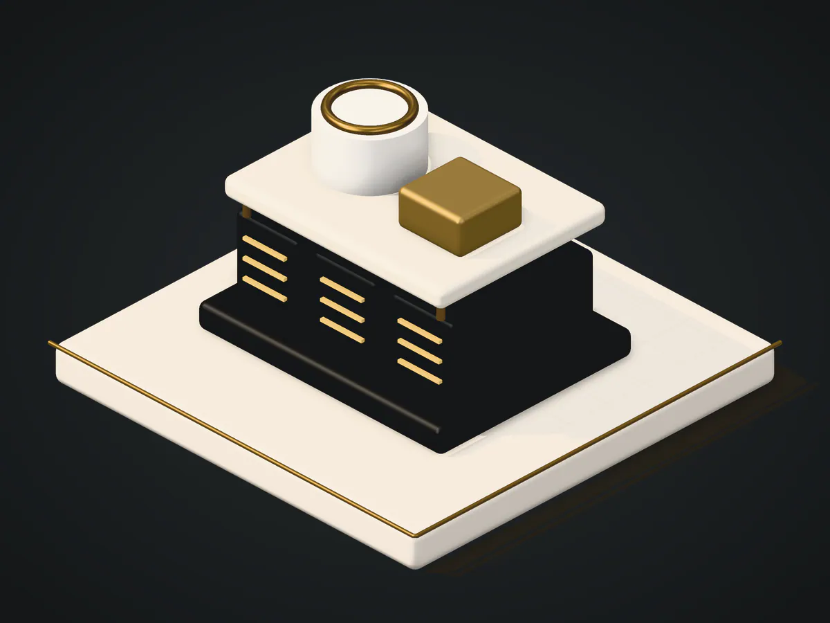 Emblem for infrastructure security: node racks beneath a gateway and a key vault.